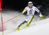 Anton Lahdenperae of Sweden skiing in the first run of the men slalom race of Audi FIS Alpine skiing World cup in Schladming, Austria. Men slalom race of Audi FIS Alpine skiing World cup, The Night race, was held in Schladming, Austria, on Tuesday, 26th of January 2016.
