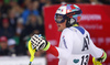 Daniel Yule of Switzerland reacts in the finish of the second run of the men slalom race of Audi FIS Alpine skiing World cup in Schladming, Austria. Men slalom race of Audi FIS Alpine skiing World cup, The Night race, was held in Schladming, Austria, on Tuesday, 26th of January 2016.
