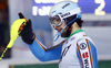 Fourth placed Dominik Stehle of Germany reacts in the finish of the second run of the men slalom race of Audi FIS Alpine skiing World cup in Schladming, Austria. Men slalom race of Audi FIS Alpine skiing World cup, The Night race, was held in Schladming, Austria, on Tuesday, 26th of January 2016.
