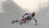 Hannes Reichelt of Austria skiing in the men downhill race of Audi FIS Alpine skiing World cup in Garmisch-Partenkirchen, Germany. Men downhill race of Audi FIS Alpine skiing World cup, was held on Kandahar course in Garmisch-Partenkirchen, Germany, on Saturday, 30th of January 2016.
