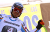 Andreas Sander of Germany reacts in the finish of the men downhill race of Audi FIS Alpine skiing World cup in Garmisch-Partenkirchen, Germany. Men downhill race of Audi FIS Alpine skiing World cup, was held on Kandahar course in Garmisch-Partenkirchen, Germany, on Saturday, 30th of January 2016.
