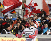 Kjetil Jansrud of Norway reacts in the finish of the men downhill race of Audi FIS Alpine skiing World cup in Garmisch-Partenkirchen, Germany. Men downhill race of Audi FIS Alpine skiing World cup, was held on Kandahar course in Garmisch-Partenkirchen, Germany, on Saturday, 30th of January 2016.
