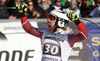 Winner Aleksander Aamodt Kilde of Norway reacts in the finish of the men downhill race of Audi FIS Alpine skiing World cup in Garmisch-Partenkirchen, Germany. Men downhill race of Audi FIS Alpine skiing World cup, was held on Kandahar course in Garmisch-Partenkirchen, Germany, on Saturday, 30th of January 2016.
