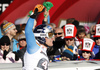 Thomas Dressen of Germany reacts in the finish of the men downhill race of Audi FIS Alpine skiing World cup in Garmisch-Partenkirchen, Germany. Men downhill race of Audi FIS Alpine skiing World cup, was held on Kandahar course in Garmisch-Partenkirchen, Germany, on Saturday, 30th of January 2016.
