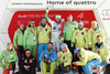 Second placed Bostjan Kline of Slovenia celebrates with Slovenian team his medal won in the men downhill race of Audi FIS Alpine skiing World cup in Garmisch-Partenkirchen, Germany. Men downhill race of Audi FIS Alpine skiing World cup, was held on Kandahar course in Garmisch-Partenkirchen, Germany, on Saturday, 30th of January 2016.
