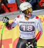 Larisa Yurkiw of Canada reacts after her run of the ladies Downhill of Garmisch FIS Ski Alpine World Cup at the Kandahar in Garmisch Partenkirchen, Germany on 2016/02/06.
