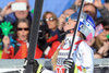Lindsey Vonn of the USA (winner ) reacts after her run of the ladies Downhill of Garmisch FIS Ski Alpine World Cup at the Kandahar in Garmisch Partenkirchen, Germany on 2016/02/06.
