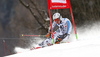Stefan Luitz of Germany skiing in the first run of the men giant slalom race of Audi FIS Alpine skiing World cup in Hinterstoder, Austria. Men giant slalom race of Audi FIS Alpine skiing World cup, was held on Hinterstoder, Austria, on Friday, 26th of February 2016.
