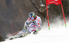 Mathieu Faivre of France skiing in the first run of the men giant slalom race of Audi FIS Alpine skiing World cup in Hinterstoder, Austria. Men giant slalom race of Audi FIS Alpine skiing World cup, was held on Hinterstoder, Austria, on Friday, 26th of February 2016.
