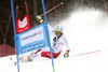 Gino Caviezel of Switzerland crashing in the first run of the men giant slalom race of Audi FIS Alpine skiing World cup in Hinterstoder, Austria. Men giant slalom race of Audi FIS Alpine skiing World cup, was held on Hinterstoder, Austria, on Friday, 26th of February 2016.
