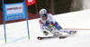 Loic Meillard of Switzerland skiing in the first run of the men giant slalom race of Audi FIS Alpine skiing World cup in Hinterstoder, Austria. Men giant slalom race of Audi FIS Alpine skiing World cup, was held on Hinterstoder, Austria, on Friday, 26th of February 2016.
