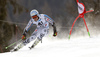 Dominik Schwaiger of Germany skiing in the first run of the men giant slalom race of Audi FIS Alpine skiing World cup in Hinterstoder, Austria. Men giant slalom race of Audi FIS Alpine skiing World cup, was held on Hinterstoder, Austria, on Friday, 26th of February 2016.
