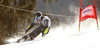 Eemeli Pirinen of Finland skiing in the first run of the men giant slalom race of Audi FIS Alpine skiing World cup in Hinterstoder, Austria. Men giant slalom race of Audi FIS Alpine skiing World cup, was held on Hinterstoder, Austria, on Friday, 26th of February 2016.
