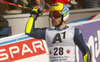 Seventh placed Luca De Aliprandini of Italy reacts in the finish of the second run of the men giant slalom race of Audi FIS Alpine skiing World cup in Hinterstoder, Austria. Men giant slalom race of Audi FIS Alpine skiing World cup, was held on Hinterstoder, Austria, on Friday, 26th of February 2016.
