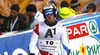 Justin Murisier of Switzerland reacts in the finish of the second run of the men giant slalom race of Audi FIS Alpine skiing World cup in Hinterstoder, Austria. Men giant slalom race of Audi FIS Alpine skiing World cup, was held on Hinterstoder, Austria, on Friday, 26th of February 2016.
