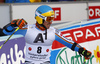 Sixth placed Felix Neureuther of Germany reacts in the finish of the second run of the men giant slalom race of Audi FIS Alpine skiing World cup in Hinterstoder, Austria. Men giant slalom race of Audi FIS Alpine skiing World cup, was held on Hinterstoder, Austria, on Friday, 26th of February 2016.
