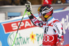 Second placed Marcel Hirscher of Austria reacts in the finish of the second run of the men giant slalom race of Audi FIS Alpine skiing World cup in Hinterstoder, Austria. Men giant slalom race of Audi FIS Alpine skiing World cup, was held on Hinterstoder, Austria, on Friday, 26th of February 2016.
