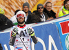 Third placed Thomas Fanara of France reacts in the finish of the second run of the men giant slalom race of Audi FIS Alpine skiing World cup in Hinterstoder, Austria. Men giant slalom race of Audi FIS Alpine skiing World cup, was held on Hinterstoder, Austria, on Friday, 26th of February 2016.
