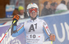 Fifth placed Stefan Luitz of Germany reacts in the finish of the second run of the men giant slalom race of Audi FIS Alpine skiing World cup in Hinterstoder, Austria. Men giant slalom race of Audi FIS Alpine skiing World cup, was held on Hinterstoder, Austria, on Friday, 26th of February 2016.
