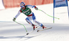 Thomas Tumler of Switzerland skiing in the men super-g race of Audi FIS Alpine skiing World cup in Hinterstoder, Austria. Men super-g race of Audi FIS Alpine skiing World cup, was held on Hinterstoder, Austria, on Saturday, 27th of February 2016.
