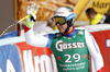 Beat Feuz of Switzerland reacts in the finish of the men super-g race of Audi FIS Alpine skiing World cup in Hinterstoder, Austria. Men super-g race of Audi FIS Alpine skiing World cup, was held on Hinterstoder, Austria, on Saturday, 27th of February 2016.
