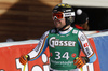 Klaus Brandner of Germany reacts in the finish of the men super-g race of Audi FIS Alpine skiing World cup in Hinterstoder, Austria. Men super-g race of Audi FIS Alpine skiing World cup, was held on Hinterstoder, Austria, on Saturday, 27th of February 2016.
