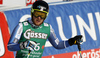 Bjoernar Neteland of Norway reacts in the finish of the men super-g race of Audi FIS Alpine skiing World cup in Hinterstoder, Austria. Men super-g race of Audi FIS Alpine skiing World cup, was held on Hinterstoder, Austria, on Saturday, 27th of February 2016.
