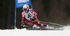 Henrik Kristoffersen of Norway skiing in the first run of the men giant slalom race of Audi FIS Alpine skiing World cup in Hinterstoder, Austria. Men giant slalom race of Audi FIS Alpine skiing World cup, was held in Hinterstoder, Austria, on Sunday, 28th of February 2016.
