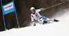 Elia Zurbriggen of Switzerland skiing in the first run of the men giant slalom race of Audi FIS Alpine skiing World cup in Hinterstoder, Austria. Men giant slalom race of Audi FIS Alpine skiing World cup, was held in Hinterstoder, Austria, on Sunday, 28th of February 2016.
