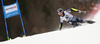 Eemeli Pirinen of Finland skiing in the first run of the men giant slalom race of Audi FIS Alpine skiing World cup in Hinterstoder, Austria. Men giant slalom race of Audi FIS Alpine skiing World cup, was held in Hinterstoder, Austria, on Sunday, 28th of February 2016.
