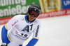 Andre Myhrer of Sweden reacts in finish of the second run of the men giant slalom race of Audi FIS Alpine skiing World cup in Hinterstoder, Austria. Men giant slalom race of Audi FIS Alpine skiing World cup, was held in Hinterstoder, Austria, on Sunday, 28th of February 2016.
