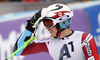 Third placed Henrik Kristoffersen of Norway reacts in finish of the second run of the men giant slalom race of Audi FIS Alpine skiing World cup in Hinterstoder, Austria. Men giant slalom race of Audi FIS Alpine skiing World cup, was held in Hinterstoder, Austria, on Sunday, 28th of February 2016.
