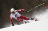 Henrik Kristoffersen of Norway skiing in the men giant slalom race of Audi FIS Alpine skiing World cup in Hinterstoder, Austria. Men giant slalom race of Audi FIS Alpine skiing World cup, was held in Hinterstoder, Austria, on Sunday, 28th of February 2016.
