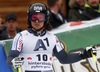 Marcus Sandell of Finland reacts in finish of the second run of the men giant slalom race of Audi FIS Alpine skiing World cup in Hinterstoder, Austria. Men giant slalom race of Audi FIS Alpine skiing World cup, was held in Hinterstoder, Austria, on Sunday, 28th of February 2016.
