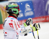 Mathieu Faivre of France reacts in finish of the second run of the men giant slalom race of Audi FIS Alpine skiing World cup in Hinterstoder, Austria. Men giant slalom race of Audi FIS Alpine skiing World cup, was held in Hinterstoder, Austria, on Sunday, 28th of February 2016.
