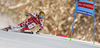 Marcel Hirscher of Austria skiing in the first run of the men giant slalom race of Audi FIS Alpine skiing World cup in Kranjska Gora, Slovenia. Men giant slalom race of Audi FIS Alpine skiing World cup, was held in Kranjska Gora, Slovenia, on Friday, 4th of March 2016.
