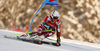 Henrik Kristoffersen of Norway skiing in the first run of the men giant slalom race of Audi FIS Alpine skiing World cup in Kranjska Gora, Slovenia. Men giant slalom race of Audi FIS Alpine skiing World cup, was held in Kranjska Gora, Slovenia, on Friday, 4th of March 2016.
