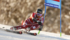 Leif Kristian Haugen of Norway skiing in the first run of the men giant slalom race of Audi FIS Alpine skiing World cup in Kranjska Gora, Slovenia. Men giant slalom race of Audi FIS Alpine skiing World cup, was held in Kranjska Gora, Slovenia, on Friday, 4th of March 2016.
