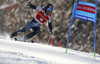 Marcus Sandell of Finland skiing in the first run of the men giant slalom race of Audi FIS Alpine skiing World cup in Kranjska Gora, Slovenia. Men giant slalom race of Audi FIS Alpine skiing World cup, was held in Kranjska Gora, Slovenia, on Friday, 4th of March 2016.
