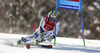Justin Murisier of Switzerland skiing in the first run of the men giant slalom race of Audi FIS Alpine skiing World cup in Kranjska Gora, Slovenia. Men giant slalom race of Audi FIS Alpine skiing World cup, was held in Kranjska Gora, Slovenia, on Friday, 4th of March 2016.
