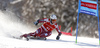 Aleksander Aamodt Kilde of Norway skiing in the first run of the men giant slalom race of Audi FIS Alpine skiing World cup in Kranjska Gora, Slovenia. Men giant slalom race of Audi FIS Alpine skiing World cup, was held in Kranjska Gora, Slovenia, on Friday, 4th of March 2016.
