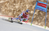Alexis Pinturault of France skiing in the first run of the men giant slalom race of Audi FIS Alpine skiing World cup in Kranjska Gora, Slovenia. Men giant slalom race of Audi FIS Alpine skiing World cup, was held in Kranjska Gora, Slovenia, on Friday, 4th of March 2016.
