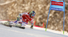 Mathieu Faivre of France skiing in the first run of the men giant slalom race of Audi FIS Alpine skiing World cup in Kranjska Gora, Slovenia. Men giant slalom race of Audi FIS Alpine skiing World cup, was held in Kranjska Gora, Slovenia, on Friday, 4th of March 2016.
