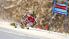 Philipp Schoerghofer of Austria skiing in the first run of the men giant slalom race of Audi FIS Alpine skiing World cup in Kranjska Gora, Slovenia. Men giant slalom race of Audi FIS Alpine skiing World cup, was held in Kranjska Gora, Slovenia, on Friday, 4th of March 2016.
