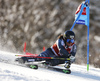 Marcus Sandell of Finland skiing in the first run of the men giant slalom race of Audi FIS Alpine skiing World cup in Kranjska Gora, Slovenia. Men giant slalom race of Audi FIS Alpine skiing World cup, was held in Kranjska Gora, Slovenia, on Friday, 4th of March 2016.
