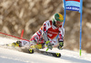 Philipp Schoerghofer of Austria skiing in the first run of the men giant slalom race of Audi FIS Alpine skiing World cup in Kranjska Gora, Slovenia. Men giant slalom race of Audi FIS Alpine skiing World cup, was held in Kranjska Gora, Slovenia, on Friday, 4th of March 2016.
