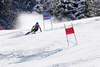 Eemeli Pirinen of Finland skiing in the second run of the men giant slalom race of Audi FIS Alpine skiing World cup in Kranjska Gora, Slovenia. Men giant slalom race of Audi FIS Alpine skiing World cup, was held in Kranjska Gora, Slovenia, on Friday, 4th of March 2016.
