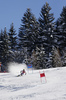 Philipp Schoerghofer of Austria skiing in the second run of the men giant slalom race of Audi FIS Alpine skiing World cup in Kranjska Gora, Slovenia. Men giant slalom race of Audi FIS Alpine skiing World cup, was held in Kranjska Gora, Slovenia, on Friday, 4th of March 2016.
