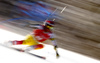 Phil Brown of Canada skiing in the first run of the men giant slalom race of Audi FIS Alpine skiing World cup in Kranjska Gora, Slovenia. Men giant slalom race of Audi FIS Alpine skiing World cup, was held in Kranjska Gora, Slovenia, on Friday, 4th of March 2016.
