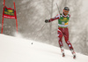 Leif Kristian Haugen of Norway skiing in the first run of the men giant slalom race of Audi FIS Alpine skiing World cup in Kranjska Gora, Slovenia. Men giant slalom race of Audi FIS Alpine skiing World cup, was held in Kranjska Gora, Slovenia, on Saturday, 5th of March 2016.
